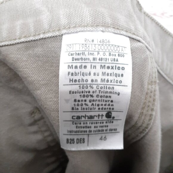 Carhartt Mens Carpenter Shorts 46 Waist Utility Canvas See Description 234A - Picture 3 of 4